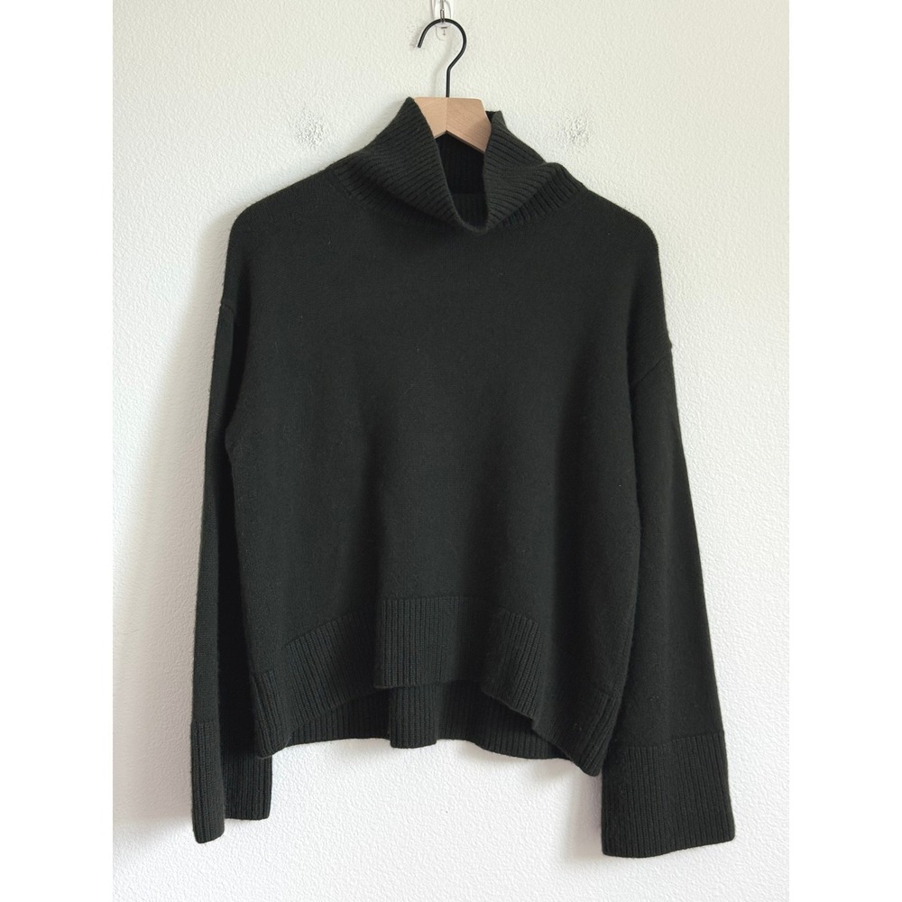 The Reset R Label Forest Green Wool Cashmere Turtleneck Sweater M Quiet Luxury